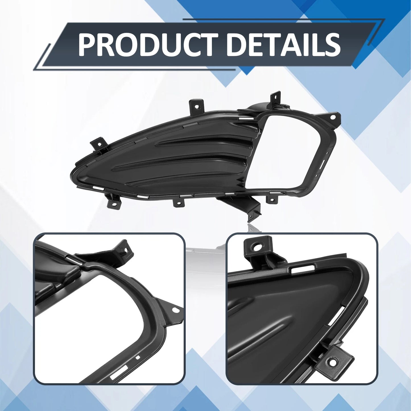 Front Fog Light Cover Fit for Edge 2019-2024 Passenger RIght Side Fog Lamp Low