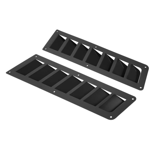 Solid Spare Universal Car Parts Hood Louver Vent Scoop Panel Set Hood Cooling Kit Black