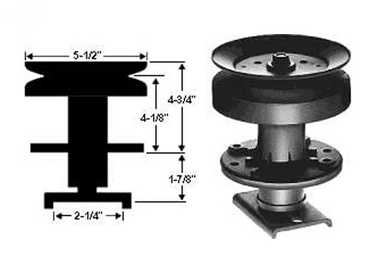 Solid Spare SPINDLE ASSEMBLY AYP HUSQVARNA 532121687 105891X 121676X 121687X 532105891