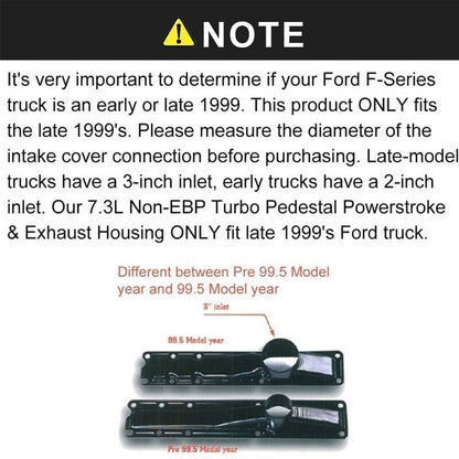 Solidspare Turbo Pedestal+ Exhaust Housing+ Bolts For Ford 99.5-03 Powerstroke Diesel 7.3L