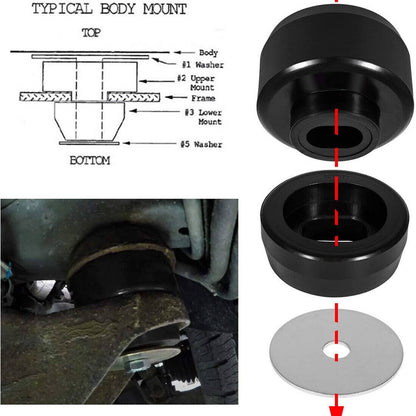 Solidspare Body Cab Mount Bushing Kit For 1999-2014 Chevy Silverado 1500 GMC Sierra 7-141