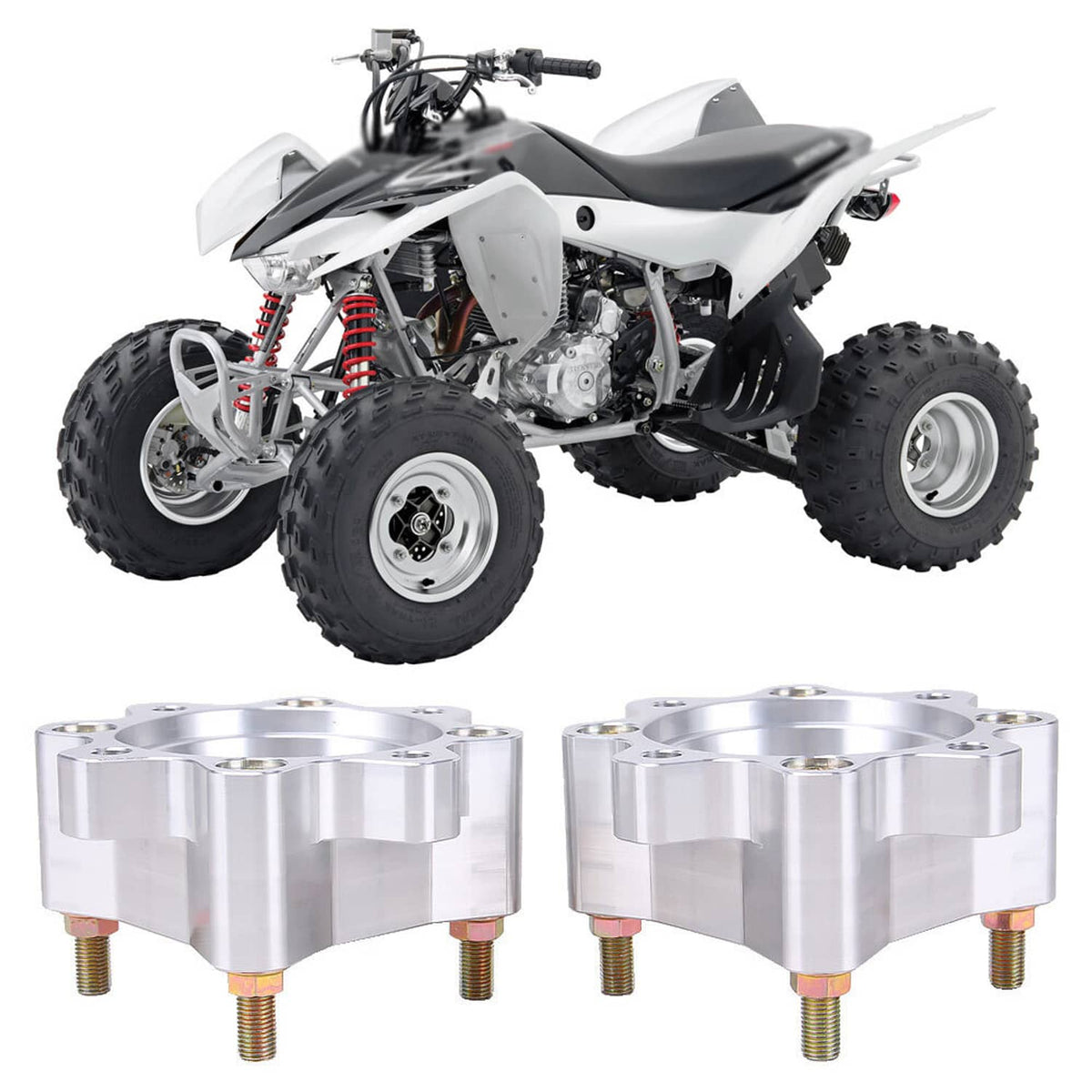 Solidspare 4/110 Rear Wheel Spacers For Honda TRX400EX TRX400X (Add 4" Width Alba Racing)