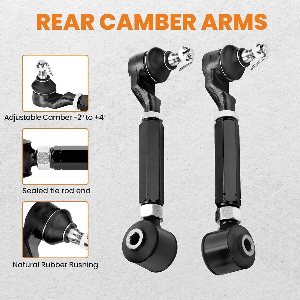 Solidspare 6pcs Rear Upper + Lower Control Toe Camber Arms for 2003-2007 Honda Accord