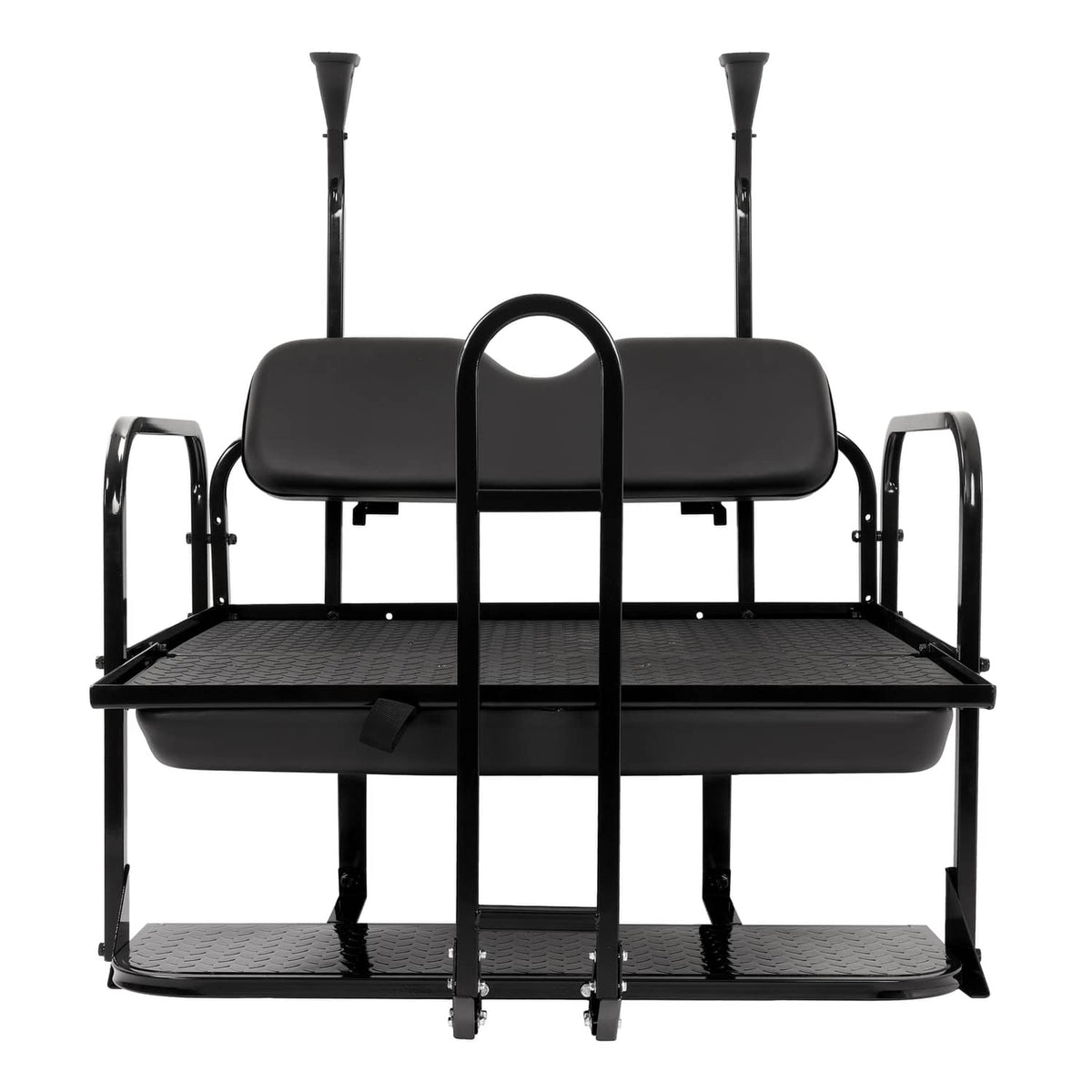 Solidspare Rear Flip Seat Back Seat Kit For Club Car PRECEDENT/TEMPO Golf Cart w/ Grab Bar