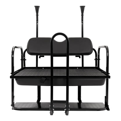 Solidspare Rear Flip Seat Back Seat Kit For Club Car PRECEDENT/TEMPO Golf Cart w/ Grab Bar