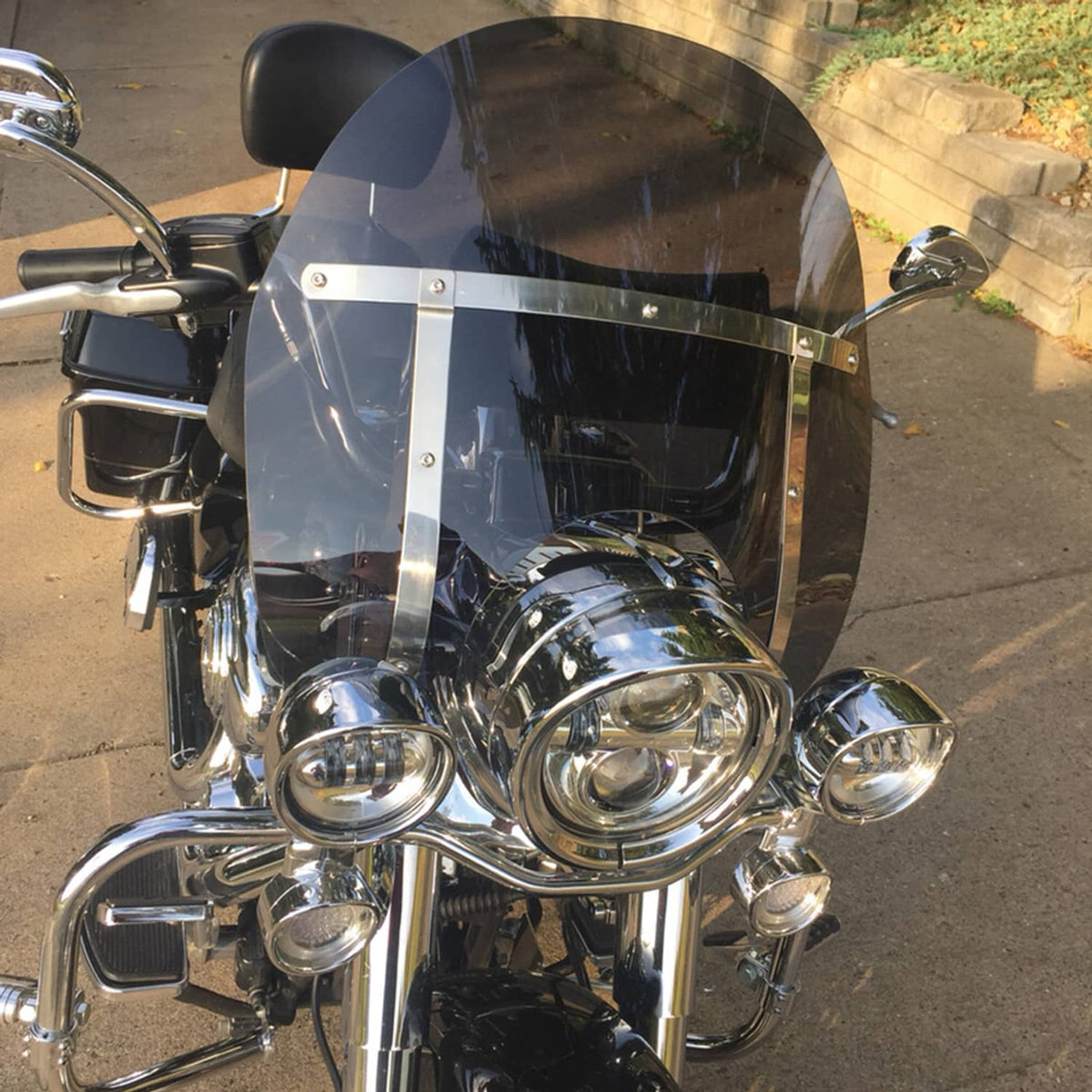 Solidspare For 1994-2024 Harley Touring Road King FLHR 28" Detachable Windshield W/ Bracket