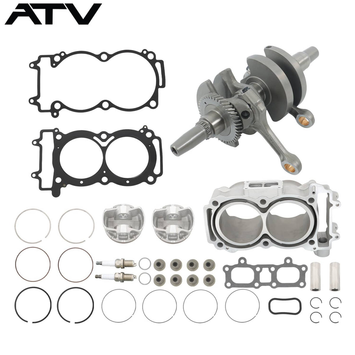 Solidspare 3023156 3022594 For Polaris RZR XP 1000 Crankshaft Cylinder Piston Kit 2014-2018