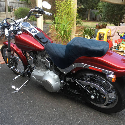 Solidspare Driver and Passenger Seat For Harley Softail FXBB FXBBS FXS FXST FLDE FLHC FLHCS