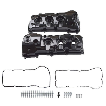 Solidspare Left & Right Valve Cover + Gasket For 15-17 Lincoln Navigator 3.5L Turbocharged