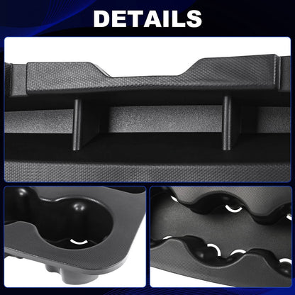 Solidspare 23362989 Front Seat Cup Holder Liner Holds 3 Cups For 2015-2018 Silverado Sierra