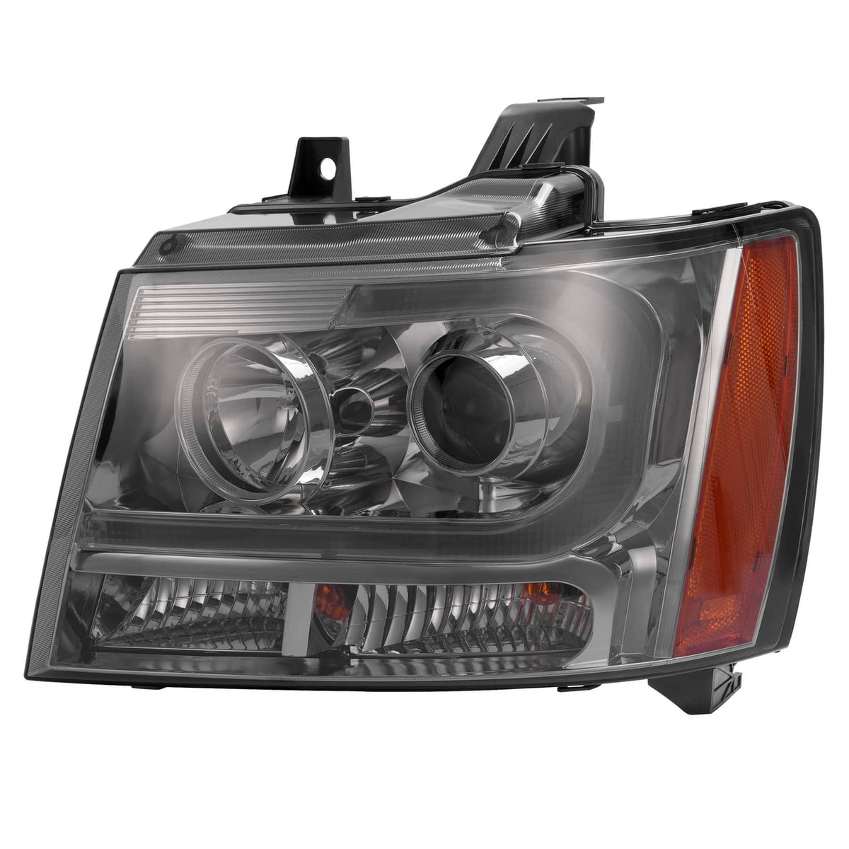 Solid Spare Headlights For Avalanche/Suburban/Tahoe 2007-2014 LED Bar LH+RH Projector