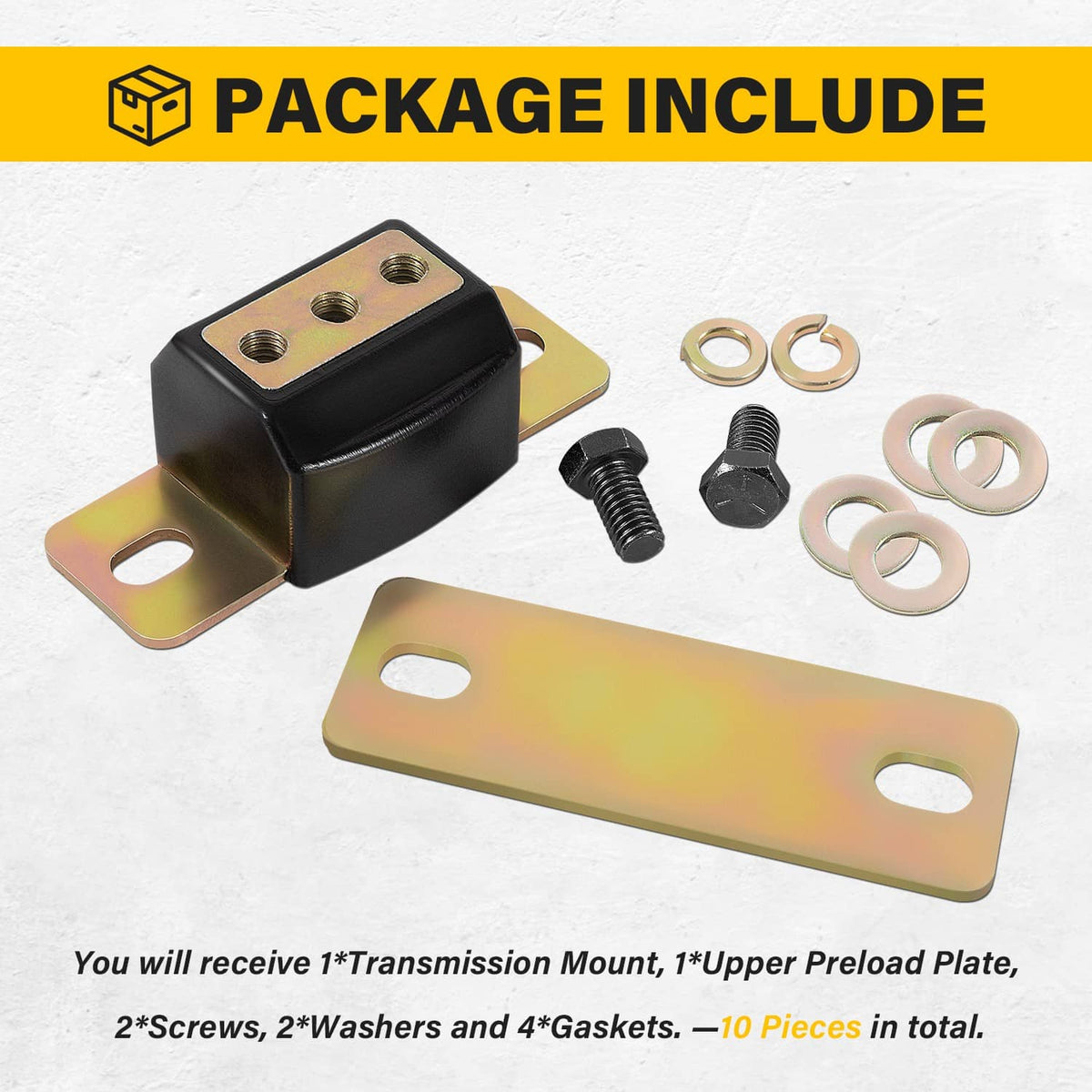 Solidspare 3.1108G Transmission Mount Kit fits GM RWD Cars and 2WD Trucks TH350 TH400 700R4