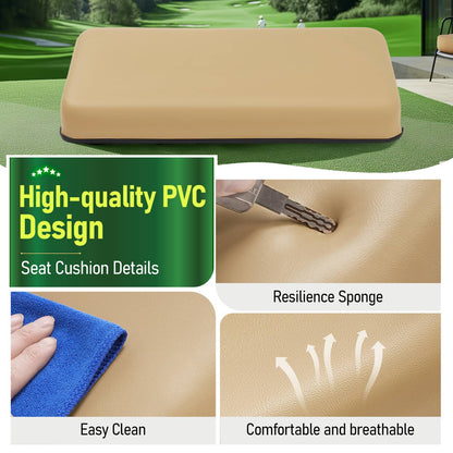 Solidspare Tan Golf Cart Front Seat Bottom Cushion For Club Car DS 2001-2012 #102174201