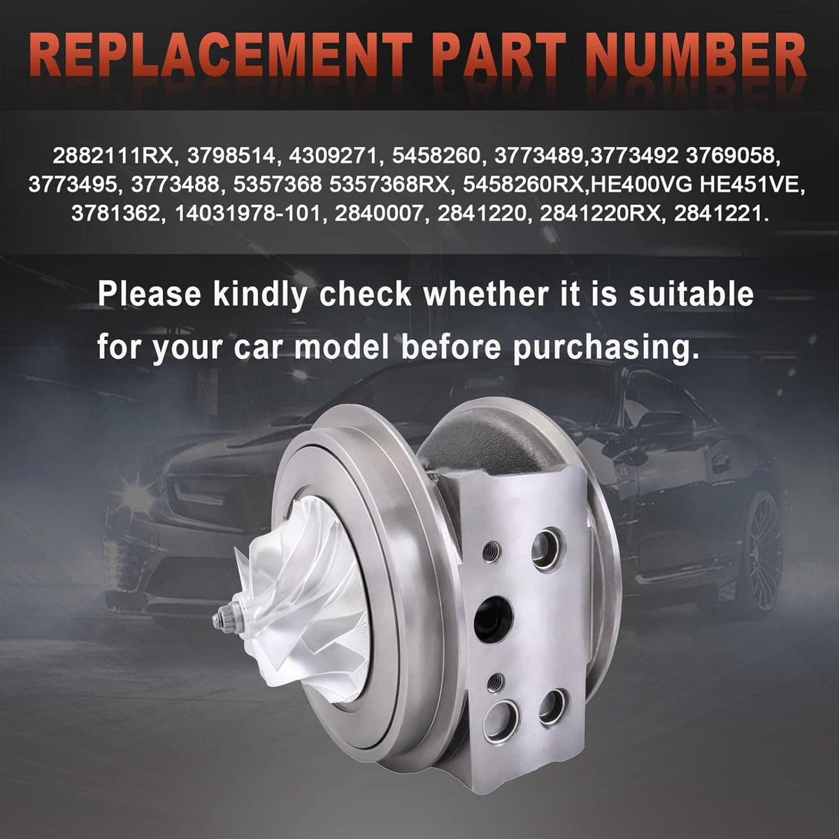 Solidspare Turbo Cartridge HE400VG HE451VE for Holset Cummins ISX 2882111RX 3781362 2841220