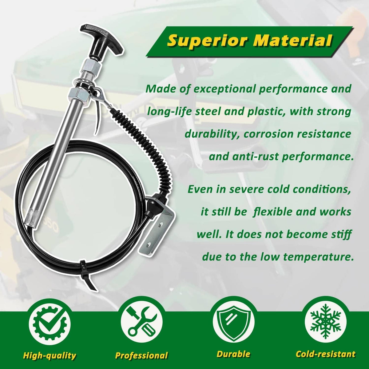 Solidspare AM134404 Spout Control Input Cable Replaces for John Deere Chute Deflector Cable