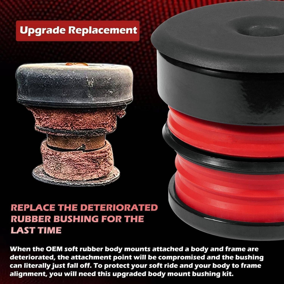 Solidspare Silicone Body Mount Bushing Kit for 2008-2016 Ford F250 F350 Super Duty Crew Cab
