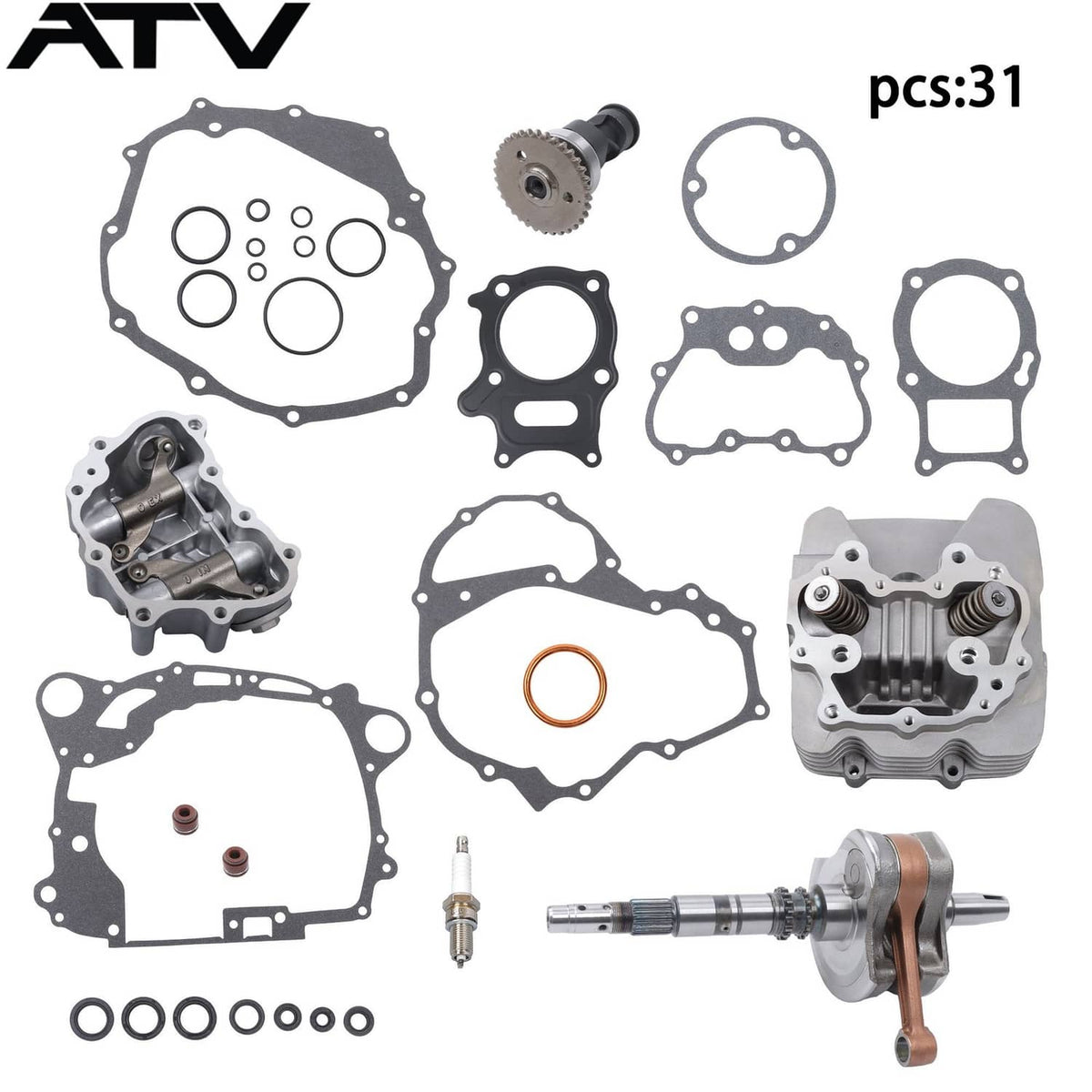 Solidspare For Honda Recon TRX250 08-14 Camshaft Seal Cylinder Head Cover Crankshaft Parts
