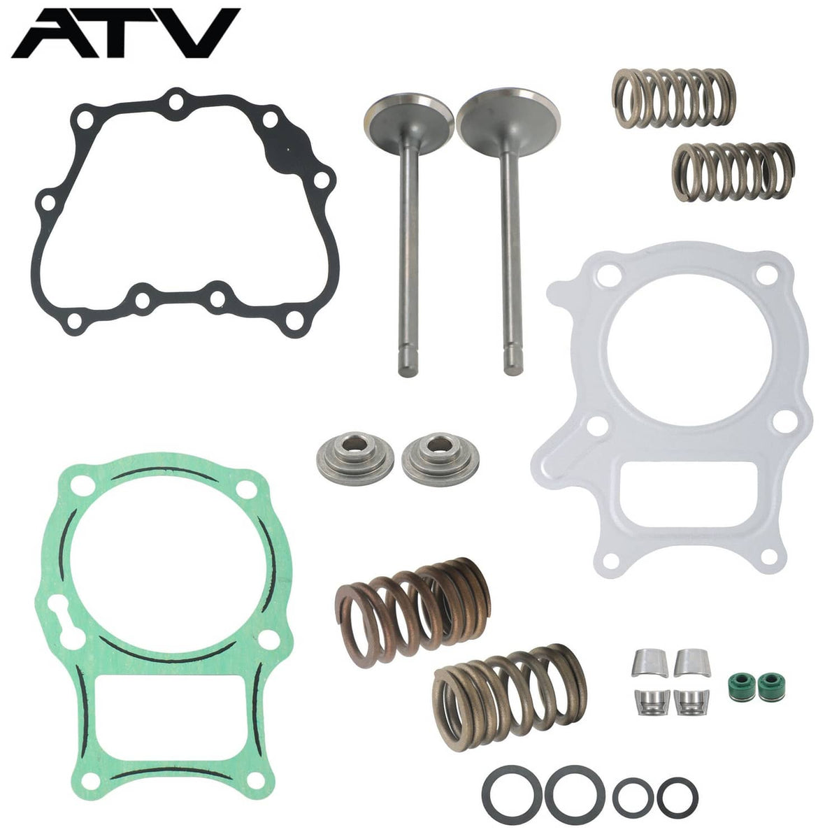 Solidspare For Honda Recon TRX250 2x4 2002-2018 Valve Kit Oil Seal Upper And Lower Gaskets
