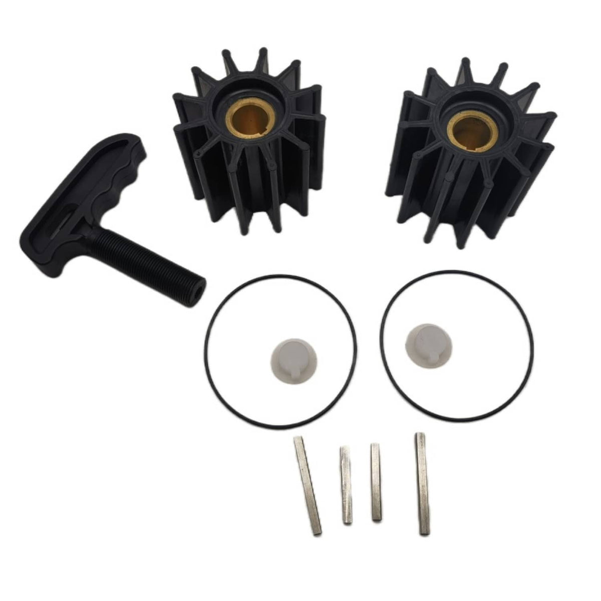 Solid Spare 2Sets Impeller Kits Replaces Sherwood 17000K Cummins Caterpillar With Puller