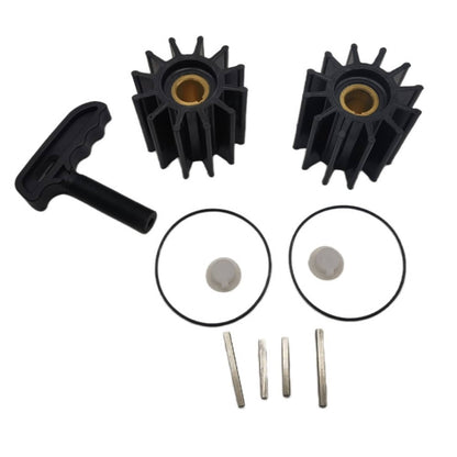 Solid Spare 2Sets Impeller Kits Replaces Sherwood 17000K Cummins Caterpillar With Puller