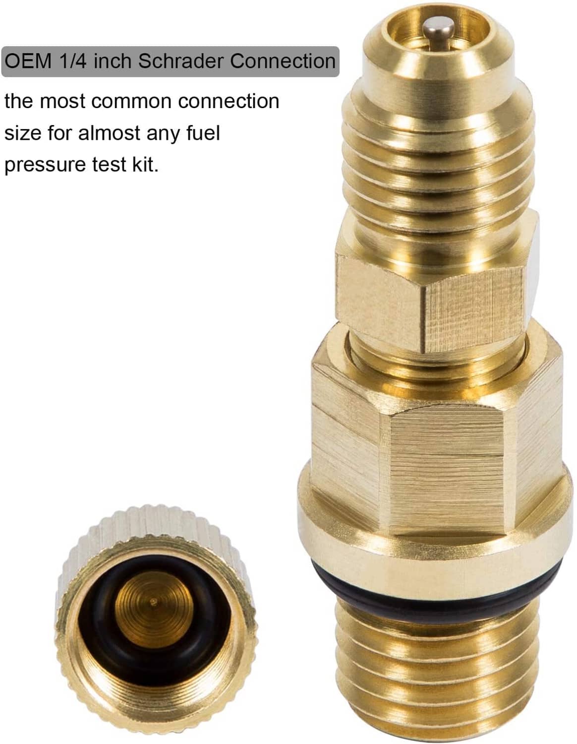 Solid Spare 6.0L Powerstroke Fuel Pressure Test Fitting Adapter for 2003-2010 Ford Diesel