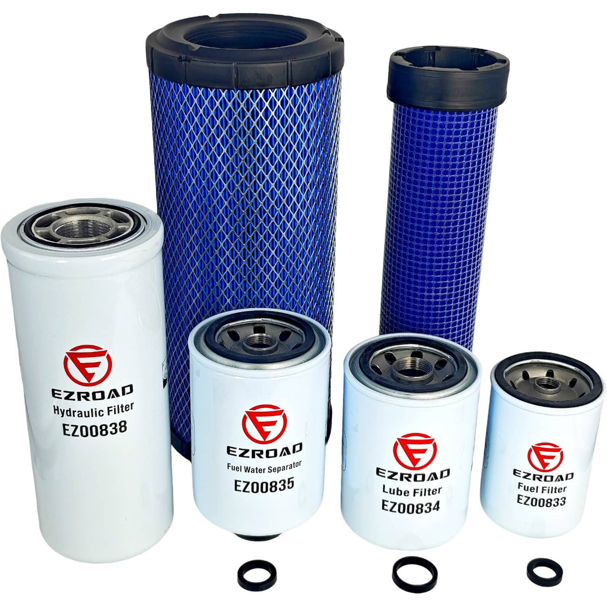 Solid Spare Fit for Case 1845C 1840 4B3.9 Maintenance Filter Kit Radial Seal Air Filter