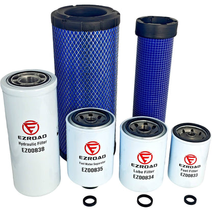 Solid Spare Fit for Case 1845C 1840 4B3.9 Maintenance Filter Kit Radial Seal Air Filter