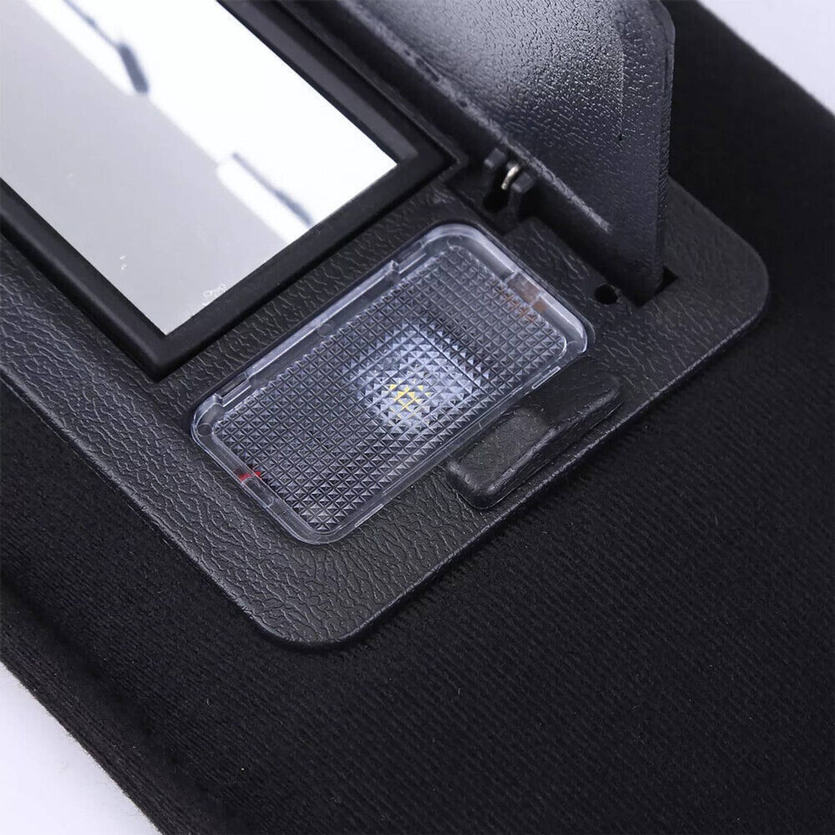 Solidspare New Pair Sun visors w/Vanity Mirror & LED Light For 84-96 Chevy Corvette C4 5.7L