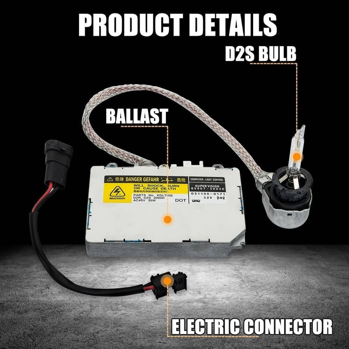 Solid Spare HID Xenon Headlight Ballast w/ Igniter Bulb For Lexus RX300 RX330 RX350 RX400h