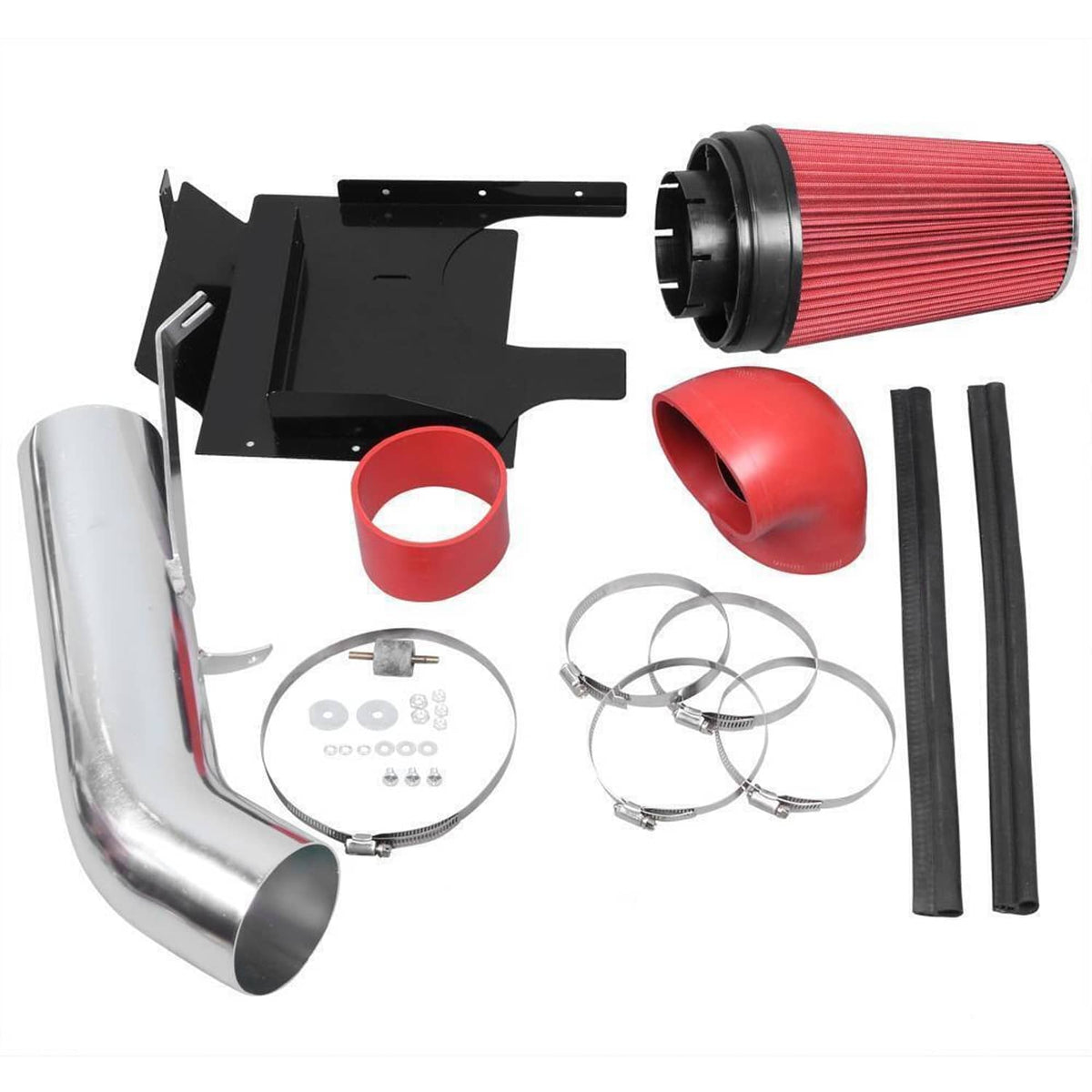 Solidspare 4"Cold Air Intake System Kit + Heat Shield For 99-06 GMC Chevy V8 4.8L/5.3L/6.0L