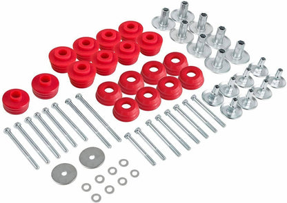Solidspare Red Body Mount Bushing Kit for Ford Super Duty F350 2008-2016 2WD 4WD KF04060BK