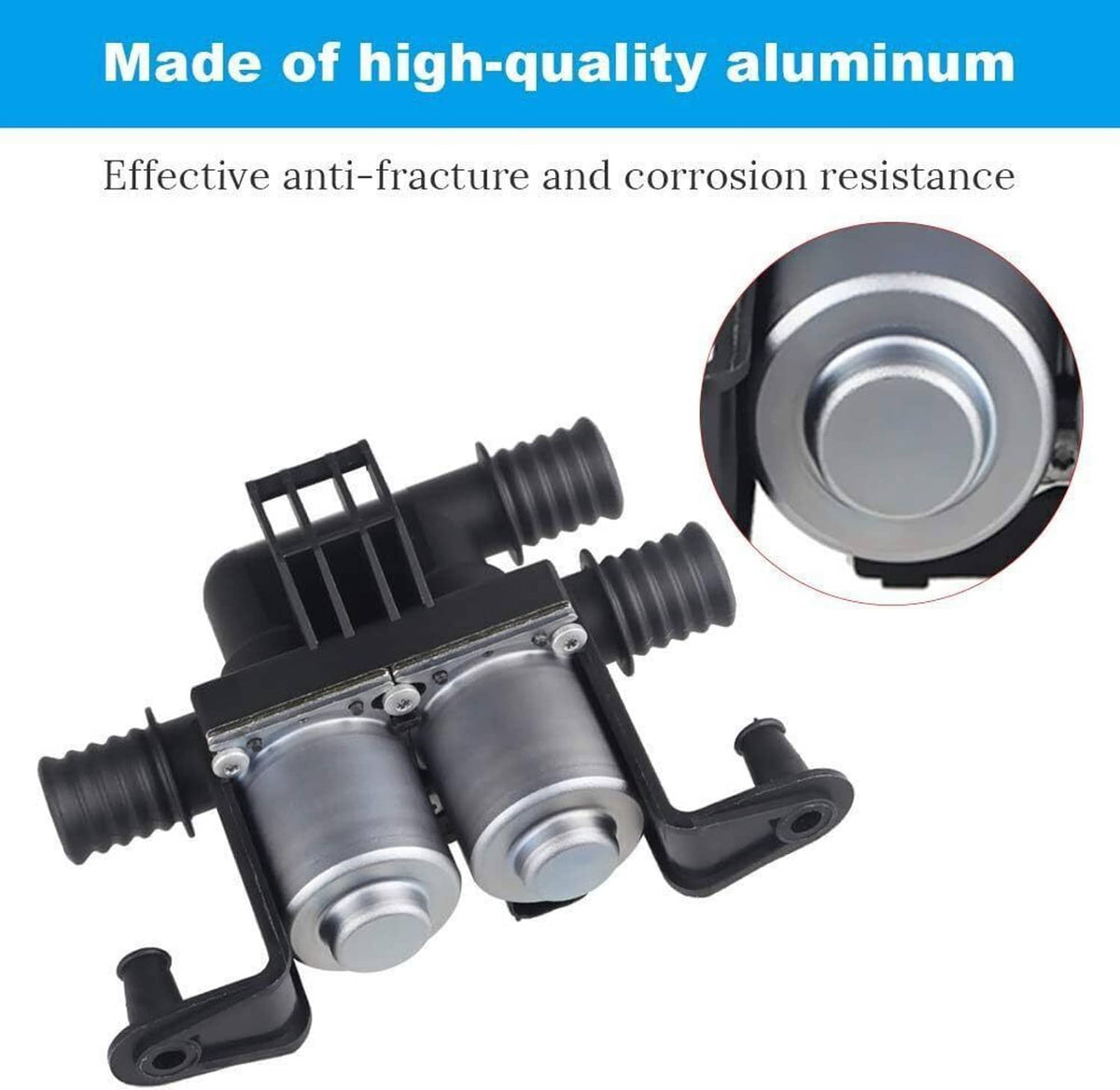 Solidspare Black Heater Control Water Valve For BMW E53 E70 E71 X5 X6 2003-2017 64116910544