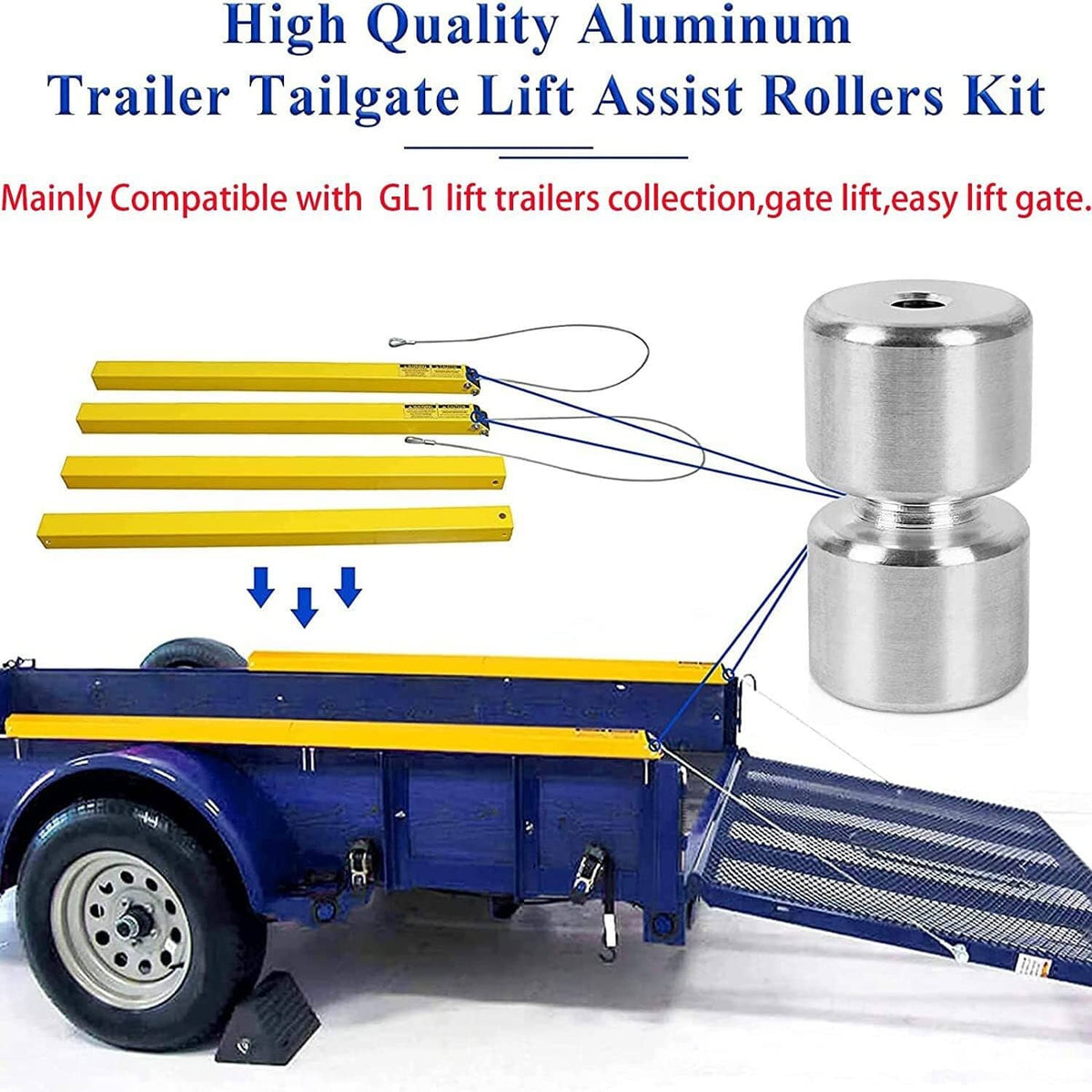 Solidspare 2 Set New Rollers Pins Washers Rings Replacement for Gorilla Lift Assi GMNR925