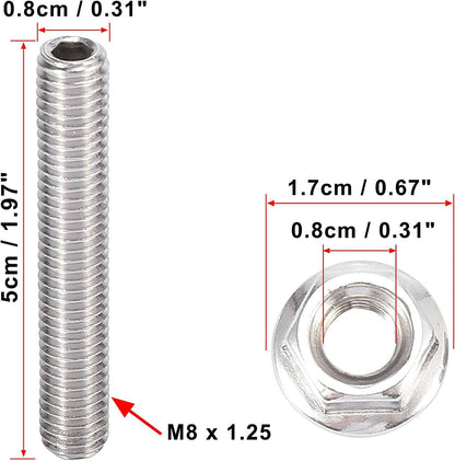 Solidspare Stainless Steel Exhaust Manifold Stud Nuts Kit for Ford 4.6L 5.4L Liter V8 16pcs