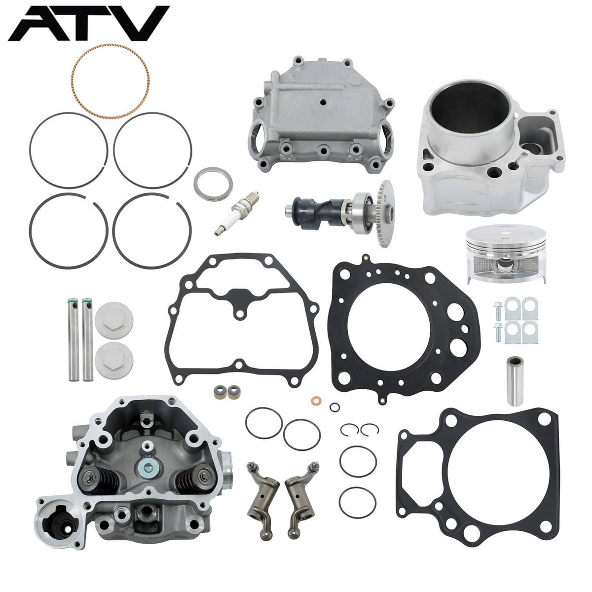 Solidspare For Honda Rancher TRX420 ATV Cylinder Head & Cover Cylinder Rebuild Kit Camshaft