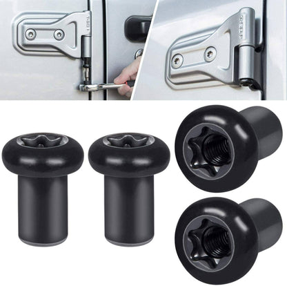 Solid Spare Door Hinge Nuts for Jeep Wrangler JK JL Sports Sahara Freedom Rubicon 2007-2020