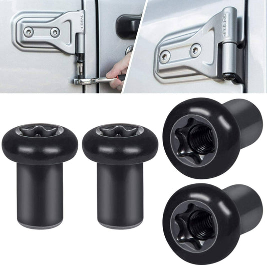 Solid Spare Door Hinge Nuts for Jeep Wrangler JK JL Sports Sahara Freedom Rubicon 2007-2020