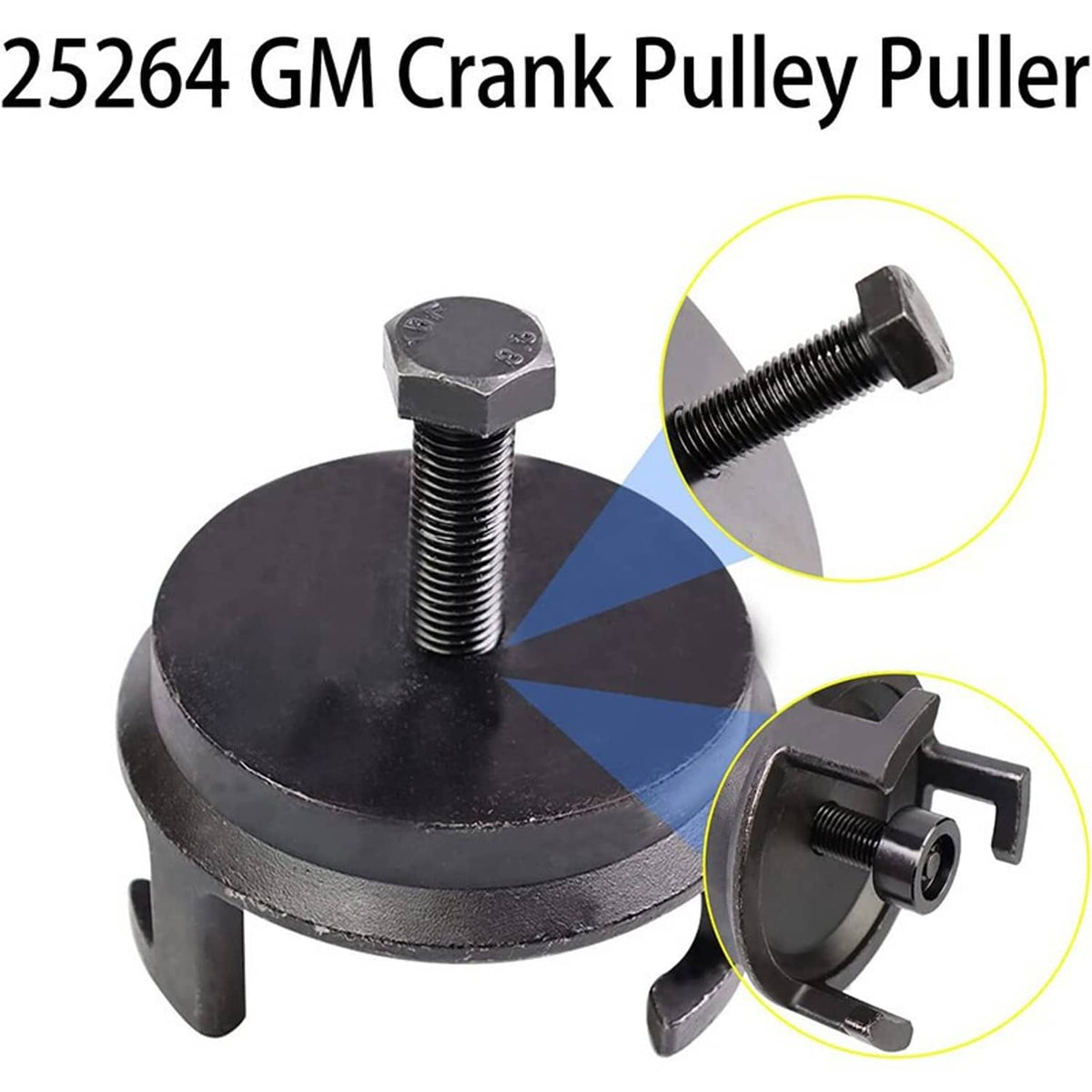 Solidspare Harmonic Balancer Puller Crank Pulley 25264 For GM 5.3L 5.7 LS1 6.0 LS2 6.2 LS3