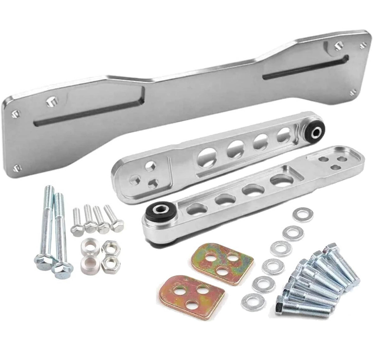 Solidspare Rear Lower Control Arms + Subframe Strut Brace for Honda Civic DX ES LX EX 01-05