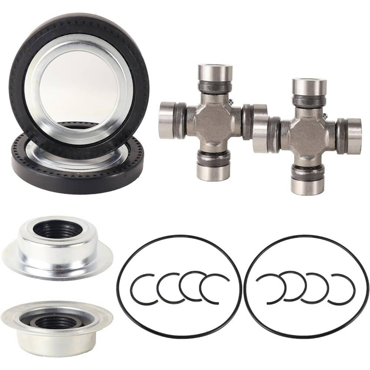 Solidspare Front Axle Seal & Greaseable U Joint Kit for 05-14 Ford Ford F250/350 Super Duty