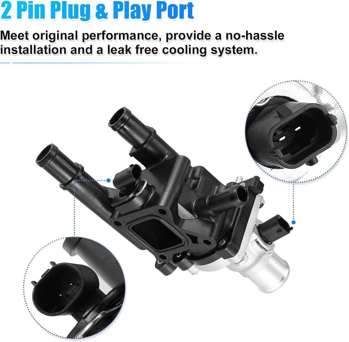 Solidspare Thermostat Assembly Water Outlet for Chevrolet Sonic Cruze Limited 1.8L 25192228