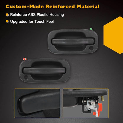 Exterior Door Handles Front Left+Right Fit 1999-2007 Chevy Silverado GMC Sierra