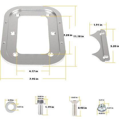 Solidspare Billet Aluminum Battery Relocation Tray Hold Down Mount For Optima Battery 34/78