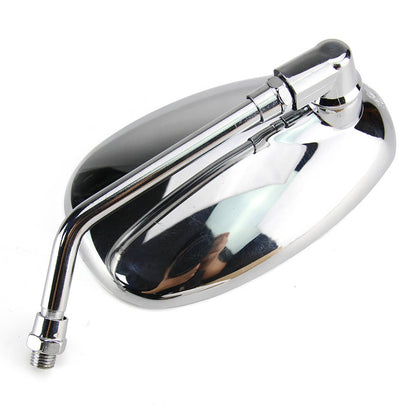 Solidspare 10MM Chrome Rectangle Motorcycle Mirrors For Kawasaki Vulcan VN 500 800 900 1600