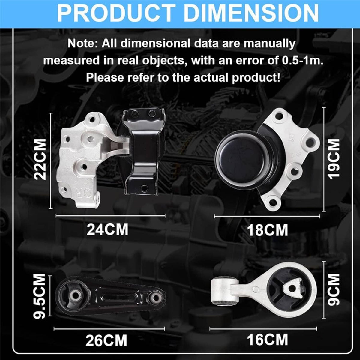 Solidspare 4PCS Engine Motor & Trans Mount Set Fit For 2008-2015 Nissan Rogue & Sentra 2.5L