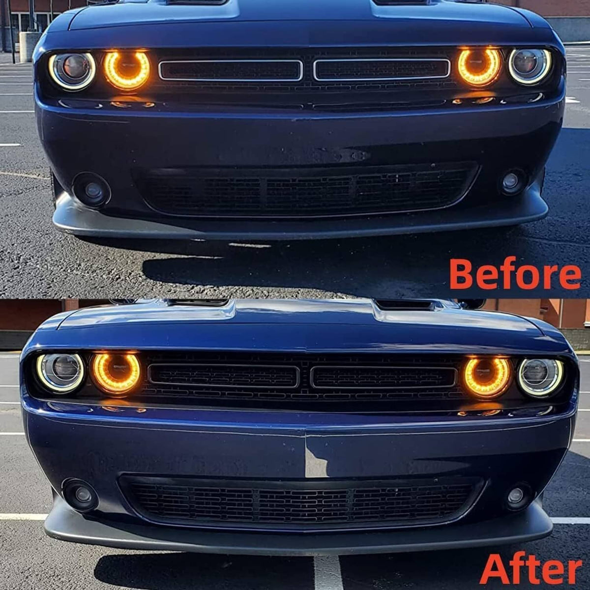 Solidspare Front Grill Mesh Grille Inserts Trim Exterior for Dodge Challenger 2015-2022 New