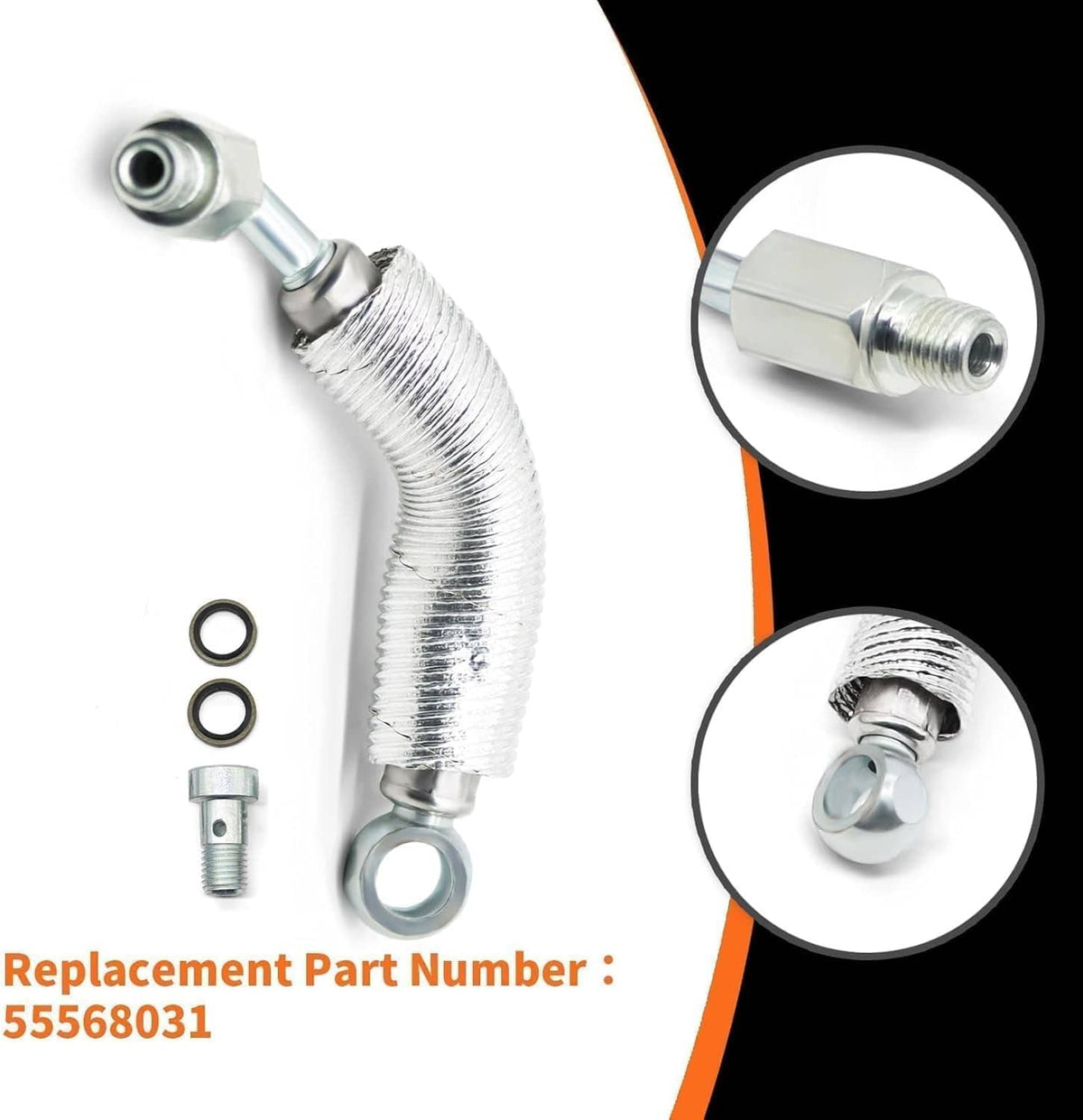 Solidspare Turbo Charger Coolant Return Hose Line For Chevy Cruze Buick GM 1.4L 55567067