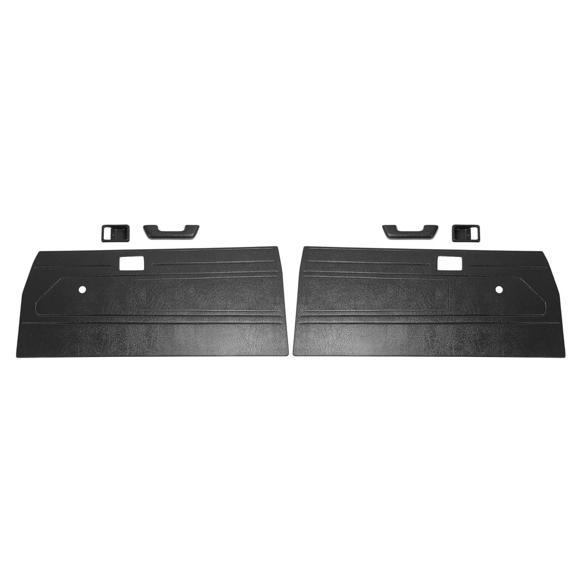 Solid Spare Fit 84-87 Toyota Pickup Truck Interior Door Panels Center Section Black ABS