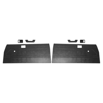 Solid Spare Fit 84-87 Toyota Pickup Truck Interior Door Panels Center Section Black ABS
