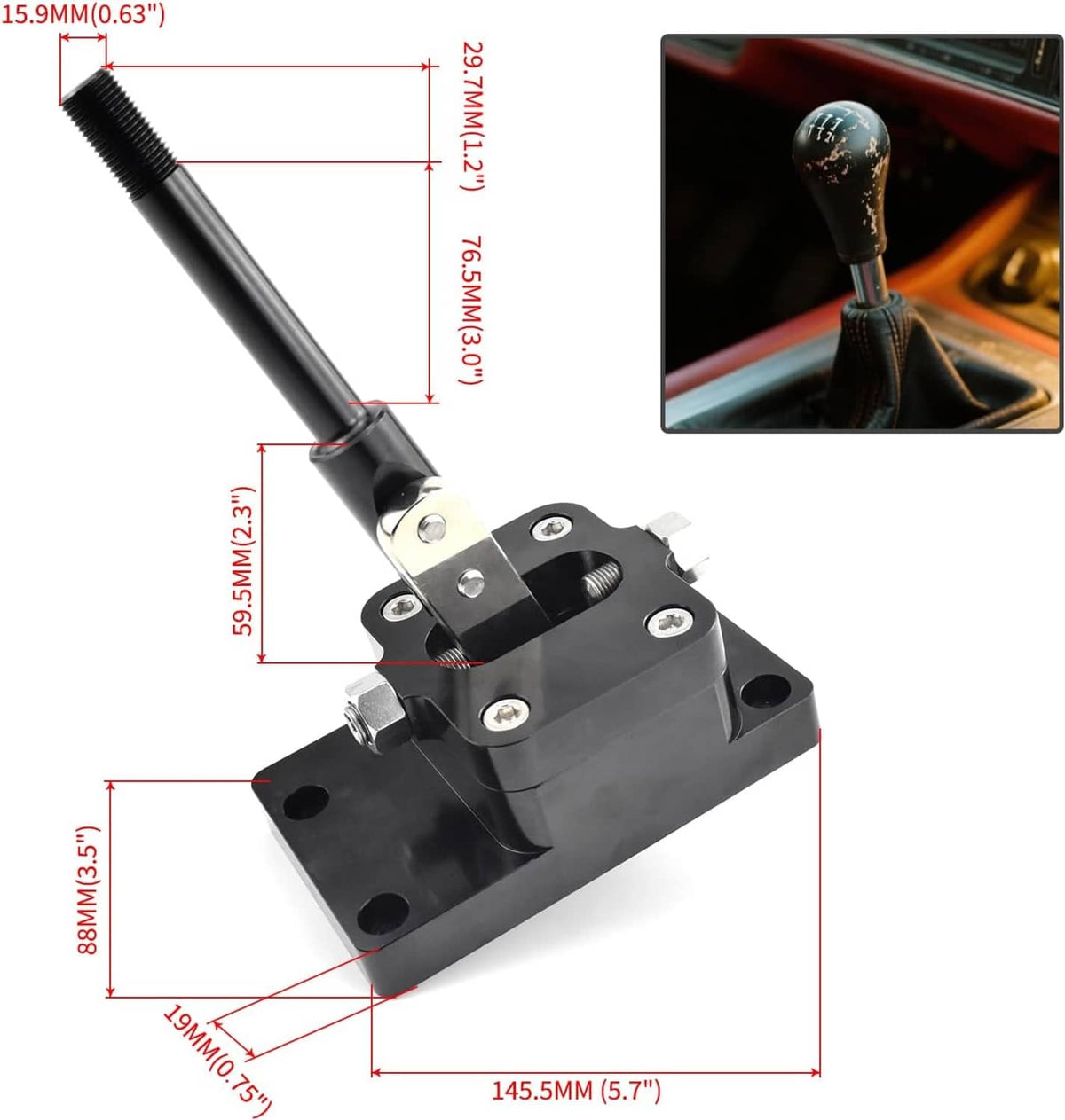 Solidspare T56 6-Speed Billet Short Throw Shifter Fit for 1993-2002 F-Body Camaro Firebird